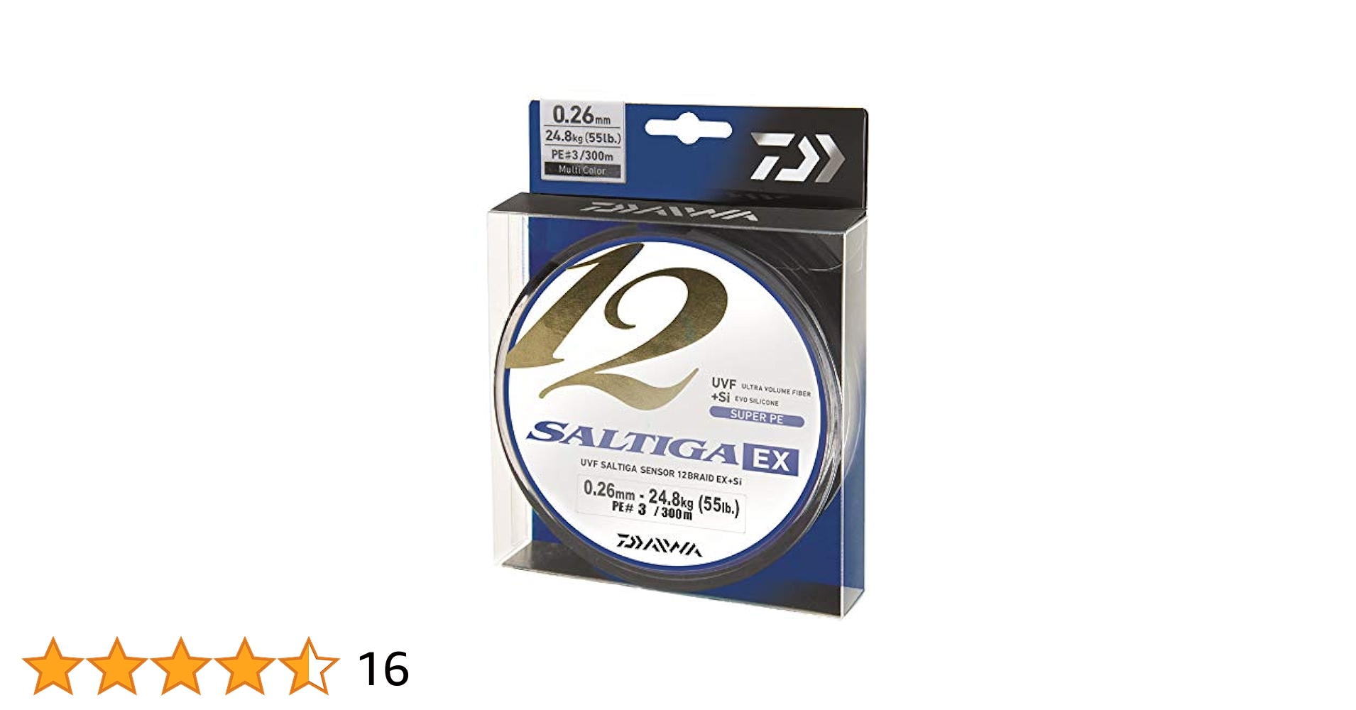 No.2009 SALTIGA 12BRAID 1.2号 1個 Daiwa UVF Saltiga Sensor 12 Braid EX Si 1.2-200 PE Braid
